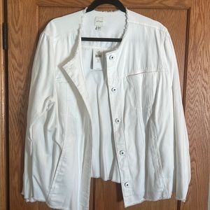 J Jill White Jean Jacket 2x
